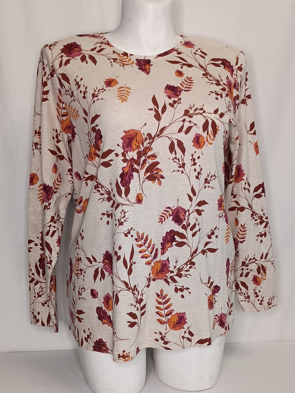 Women's Size 1X 100% COTTON Classic Long sleeve Tee Fall Autumn